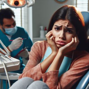 Pacjentka przed zabiegiem leczenia kanałowego