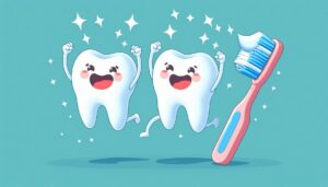 Dwa radośnie skaczące Dwa radośnie skaczące zęby